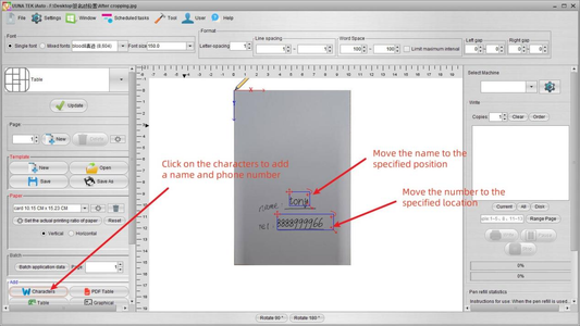 How to Accurately Write or Sign on a Specific Location of a Card Using UUNA TEK Machines