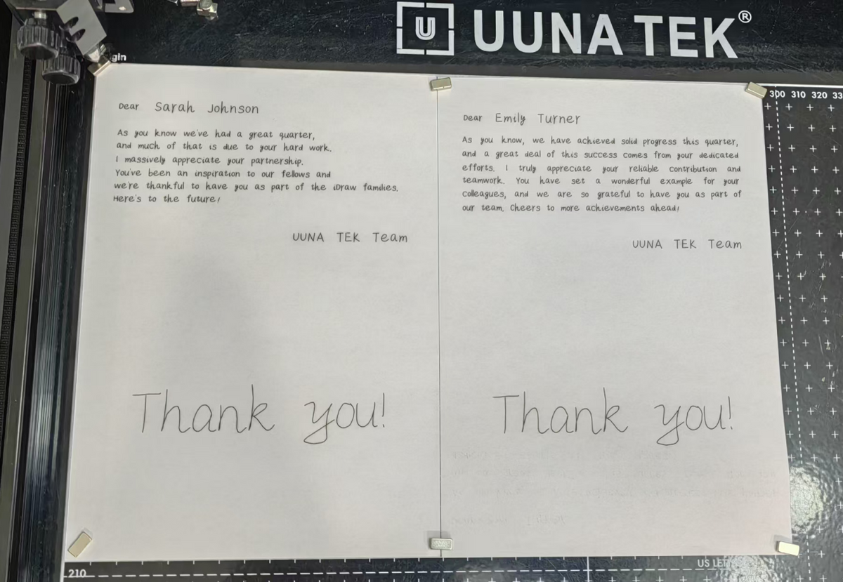 UUNA TEK 3.0 편지 및 봉투 일괄 필기 가이드
